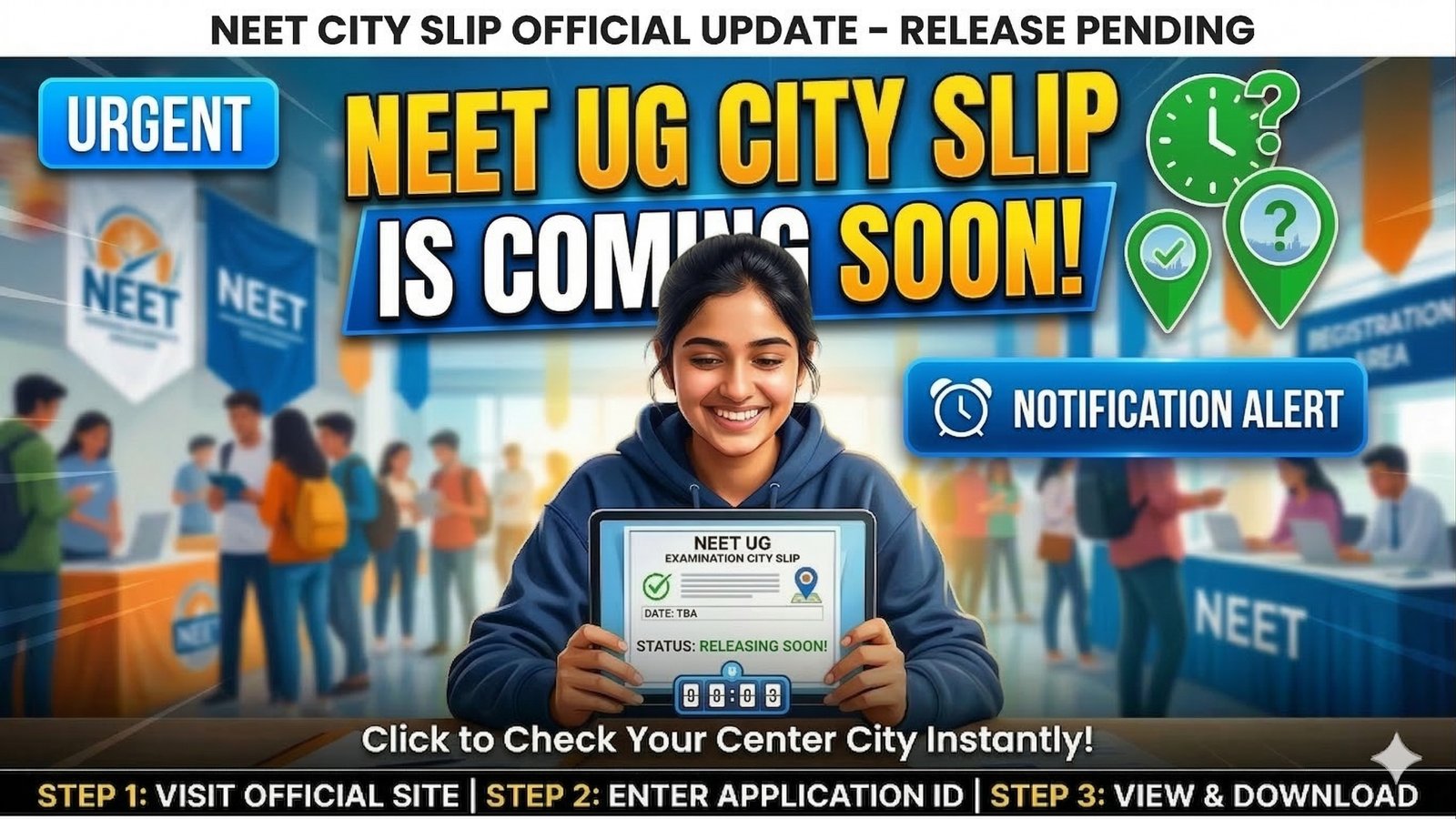 NEET 2026 Exam City Intimation Slip Live Updates